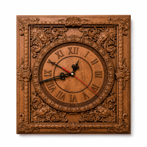 luxury wooden wall clock