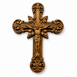 Orthodox wooden cross made from solid beech wood