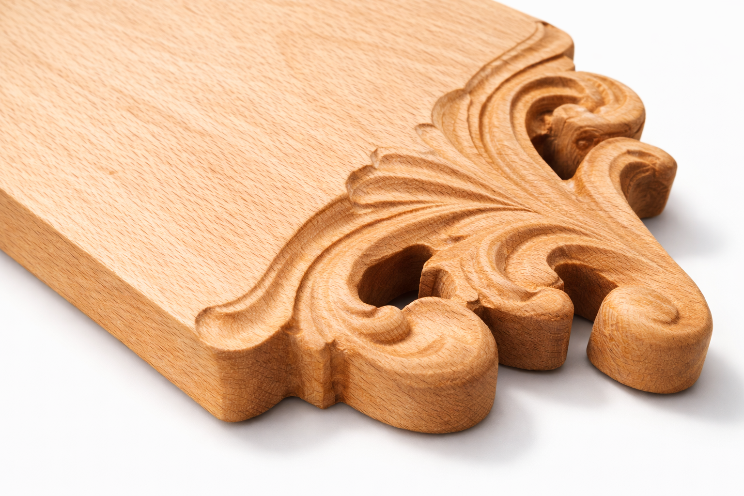 Luxury Beech Wood Serving Board | Handmade Charcuterie Board | CNC Carved Wooden Cheese Board - Image 2