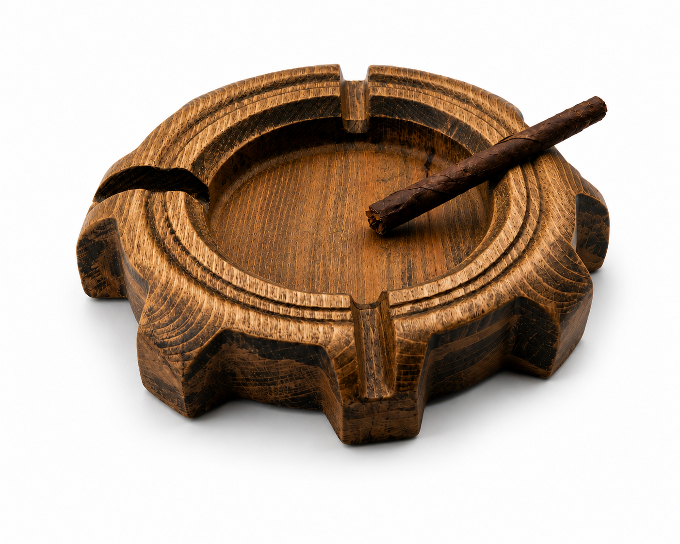 “Forge Ashtray” – Handcrafted Wooden Cigar Ashtray