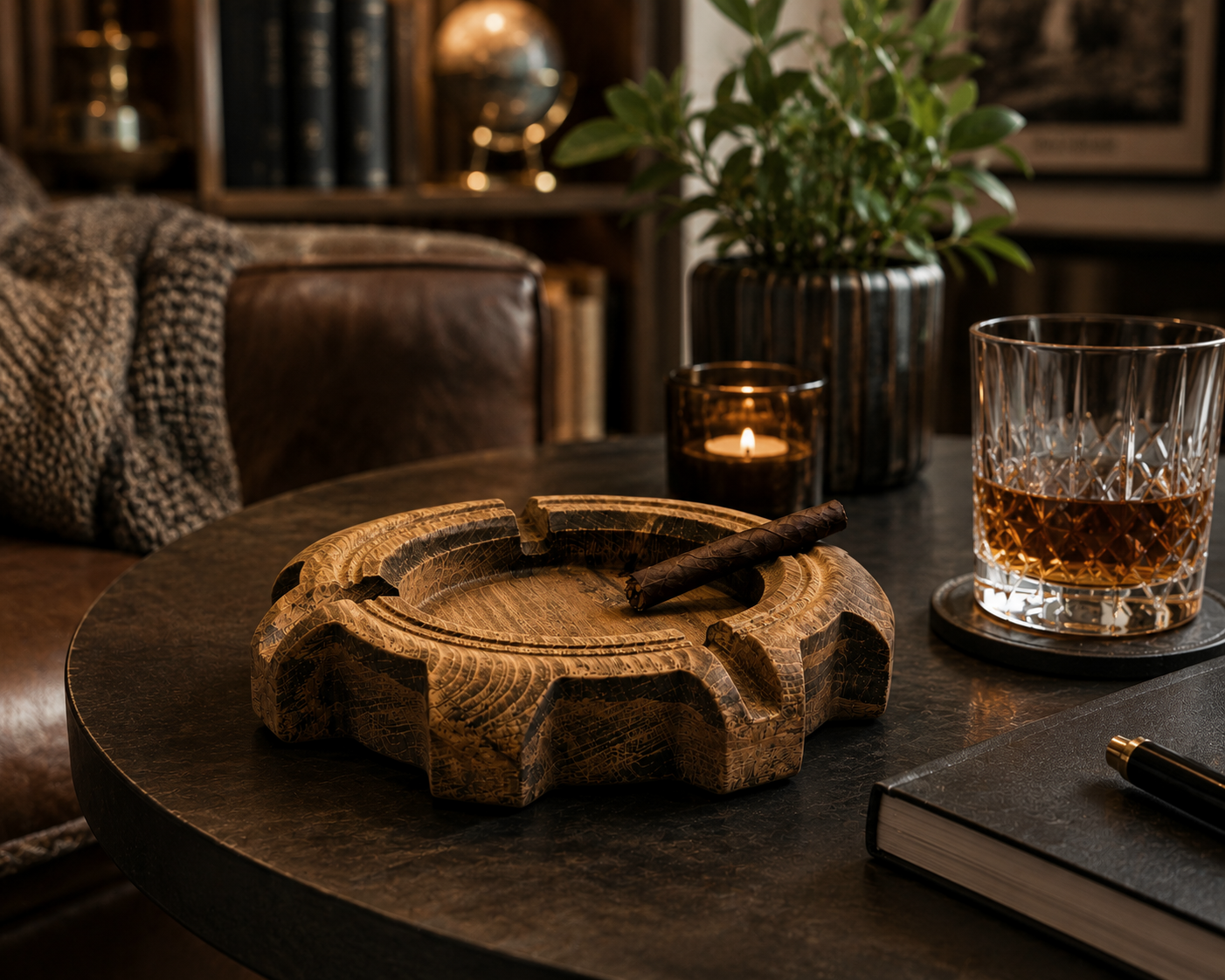 “Forge Ashtray” – Handcrafted Wooden Cigar Ashtray - Image 6