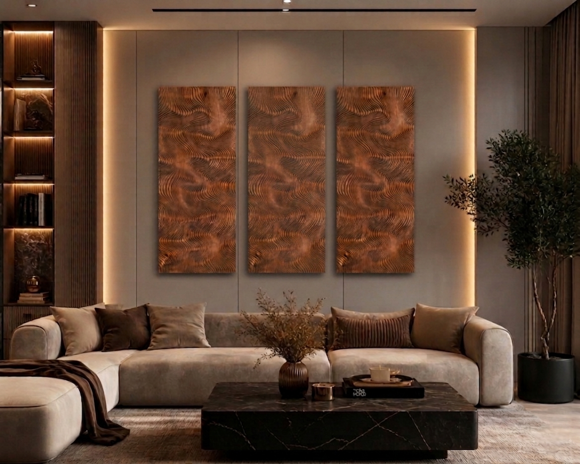 Infinite Flow – wooden designer panel