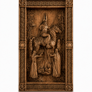 Odin on Horseback – Beech Wood Carving