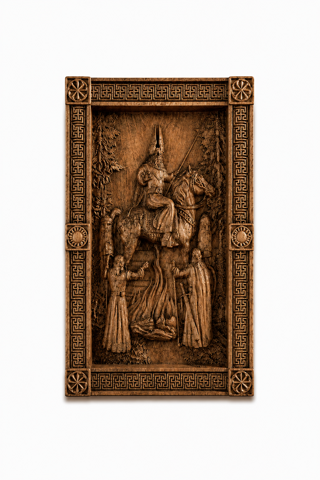 Odin on Horseback – Beech Wood Carving