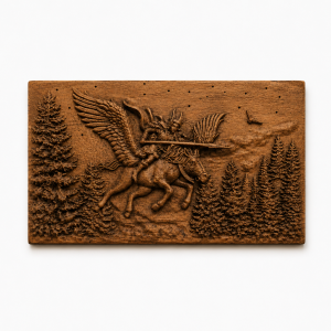 Valkyrie Wood Carving | Handmade Beech Wood Norse Mythology Wall Art