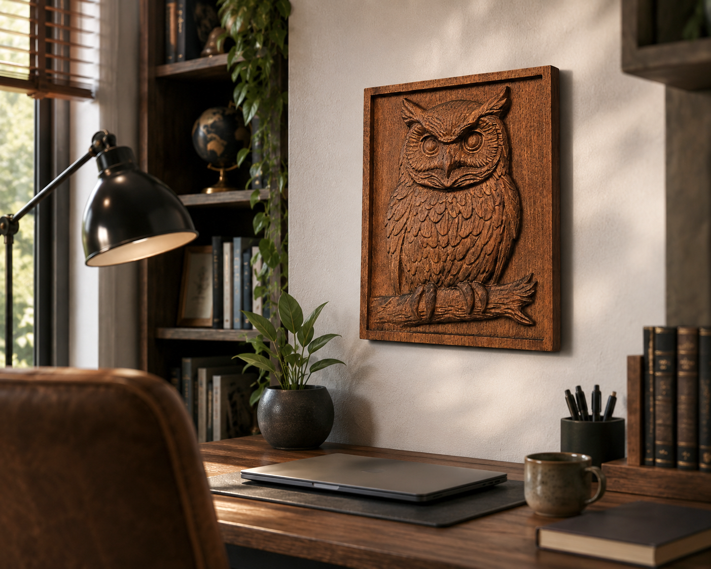 “Night Wisdom” – Owl Wooden Wall Art - Image 9