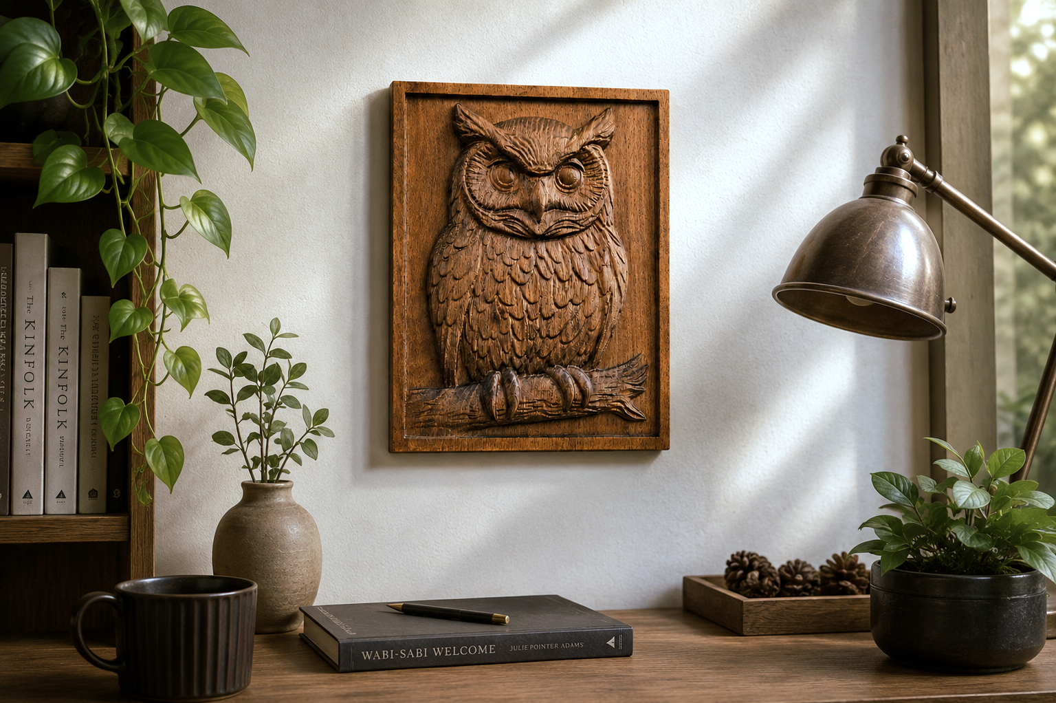 “Night Wisdom” – Owl Wooden Wall Art - Image 8