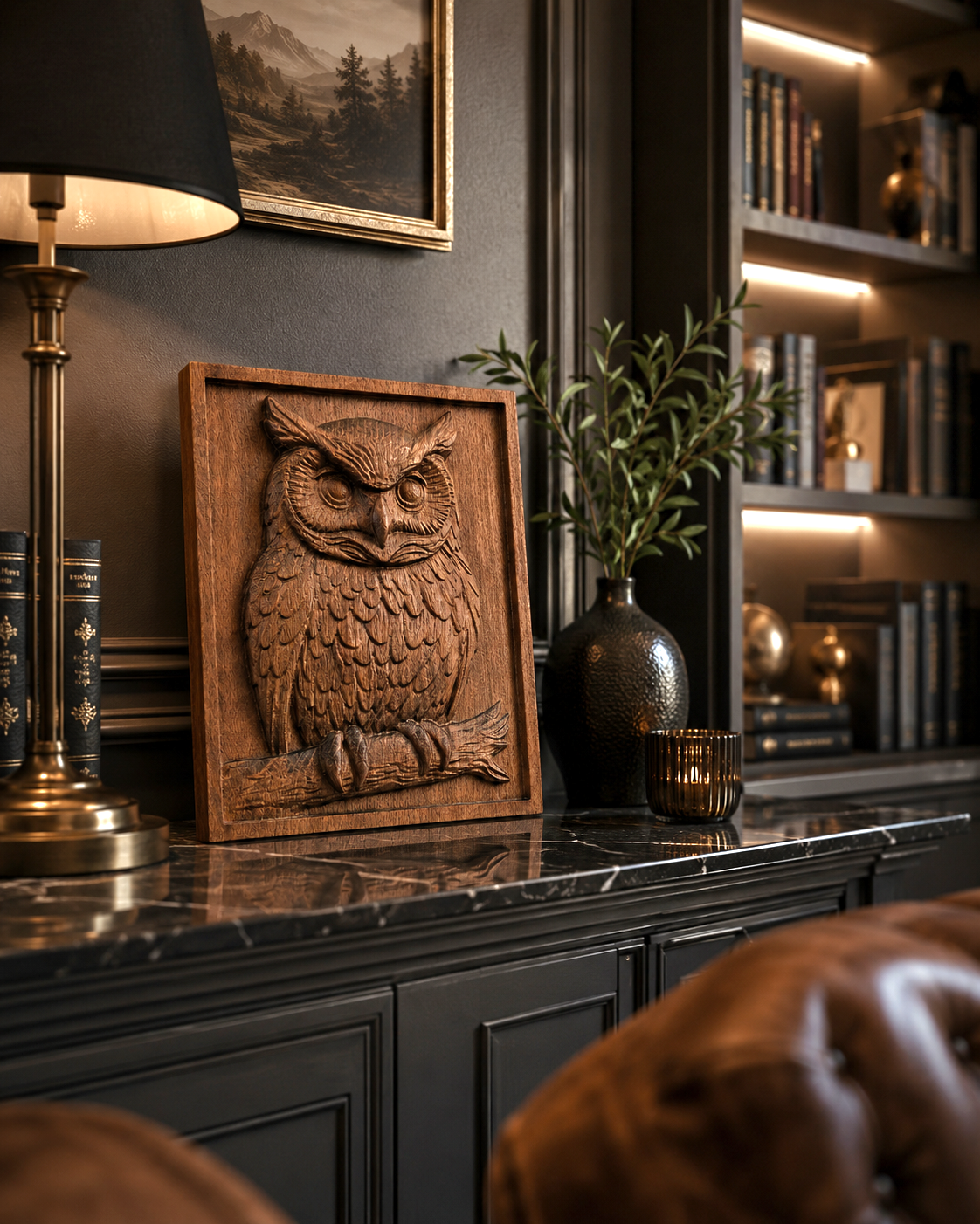 “Night Wisdom” – Owl Wooden Wall Art - Image 10