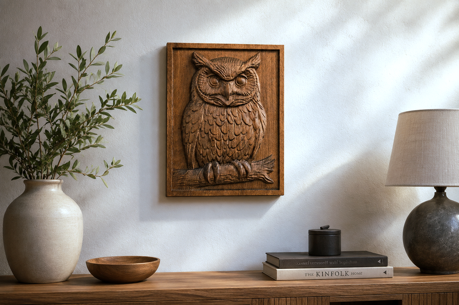 “Night Wisdom” – Owl Wooden Wall Art - Image 7