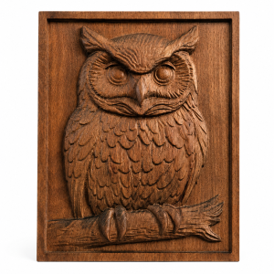 “Night Wisdom” – Owl Wooden Wall Art