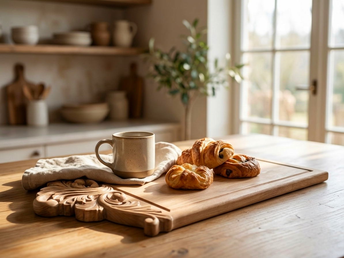 Luxury Beech Wood Serving Board | Handmade CNC Charcuterie Board | Artisan Wooden Serving Tray - Image 8