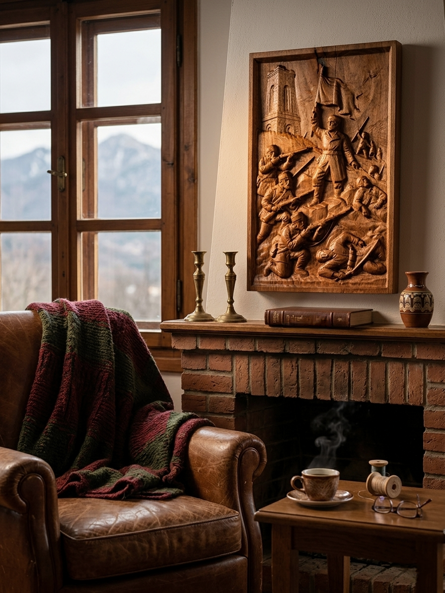 Shipka Wood Carving | Bulgarian Historical Wall Art | Handmade Beech Wood Panel - Image 9