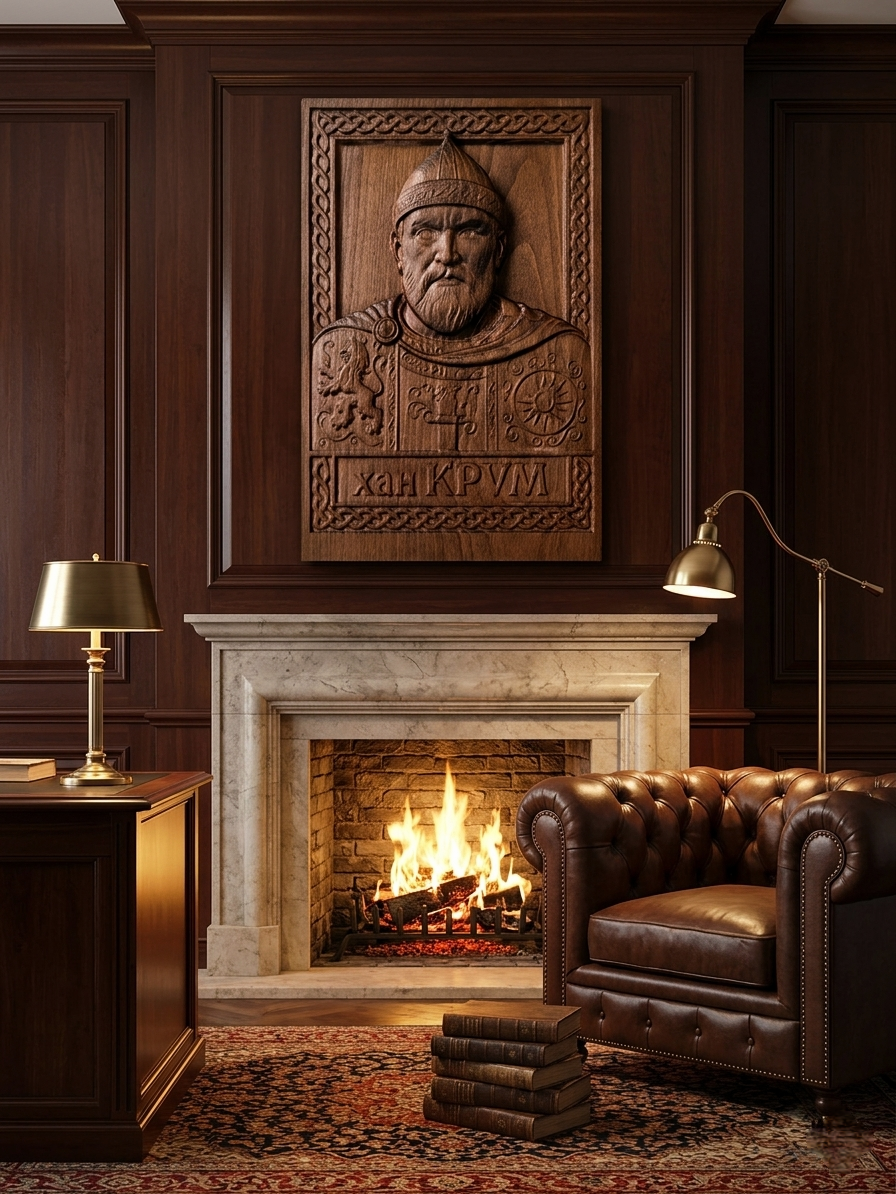 Khan Krum Wood Carving | Bulgarian Historical Wall Art | Handmade Beech Wood Panel - Image 9