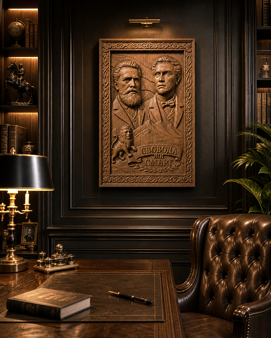 Свобода или Смърт Дърворезба от Масивен Бук | Ботев и Левски | Handmade CNC Wall Art - Image 11