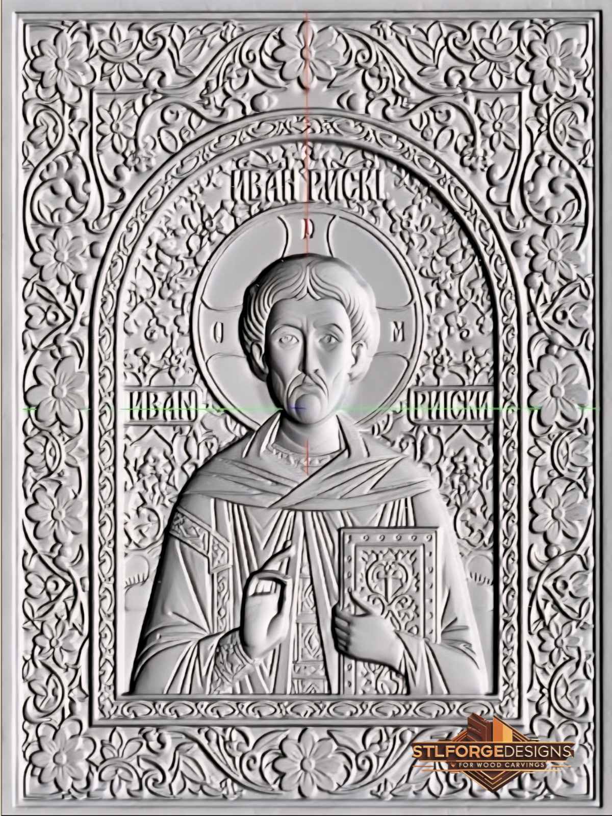 orthodox icon relief wood carving panel