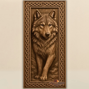 viking wolf wall decor