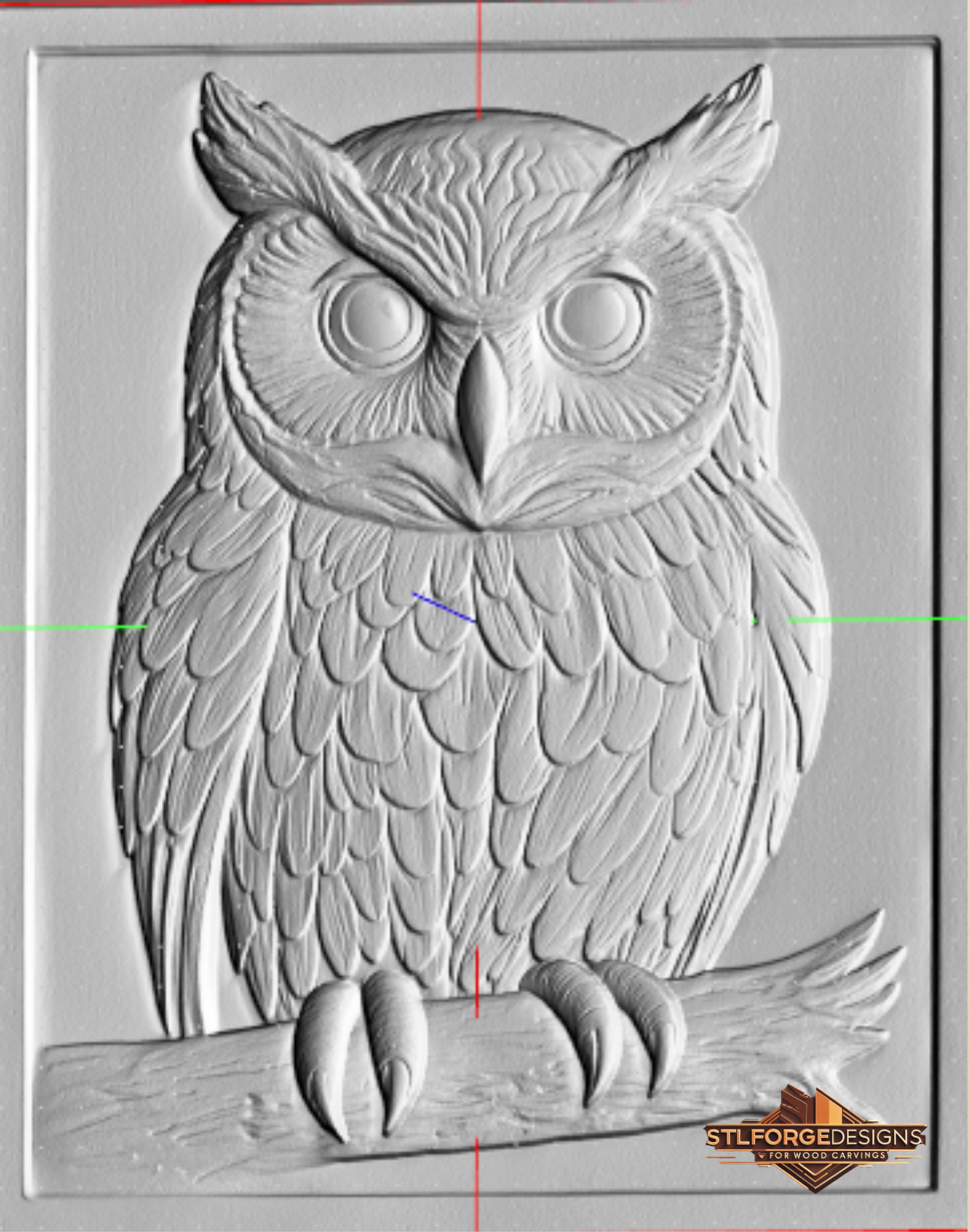 stl модел сова 3d релеф cnc файл за дърворезба