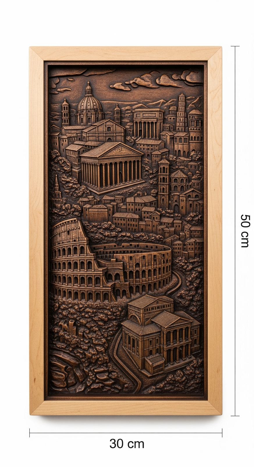 Rome bas relief STL depth map preview