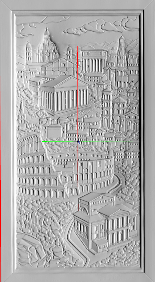 Colosseum bas relief STL CNC render