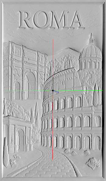 Rome relief STL depth preview for CNC carving