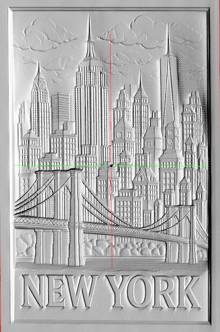 New York skyline bridge STL model