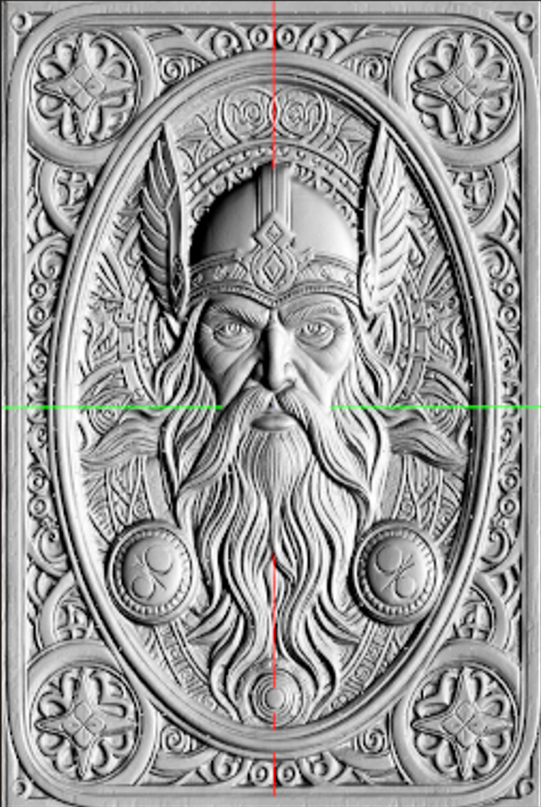 3D Odin relief carving file for CNC router