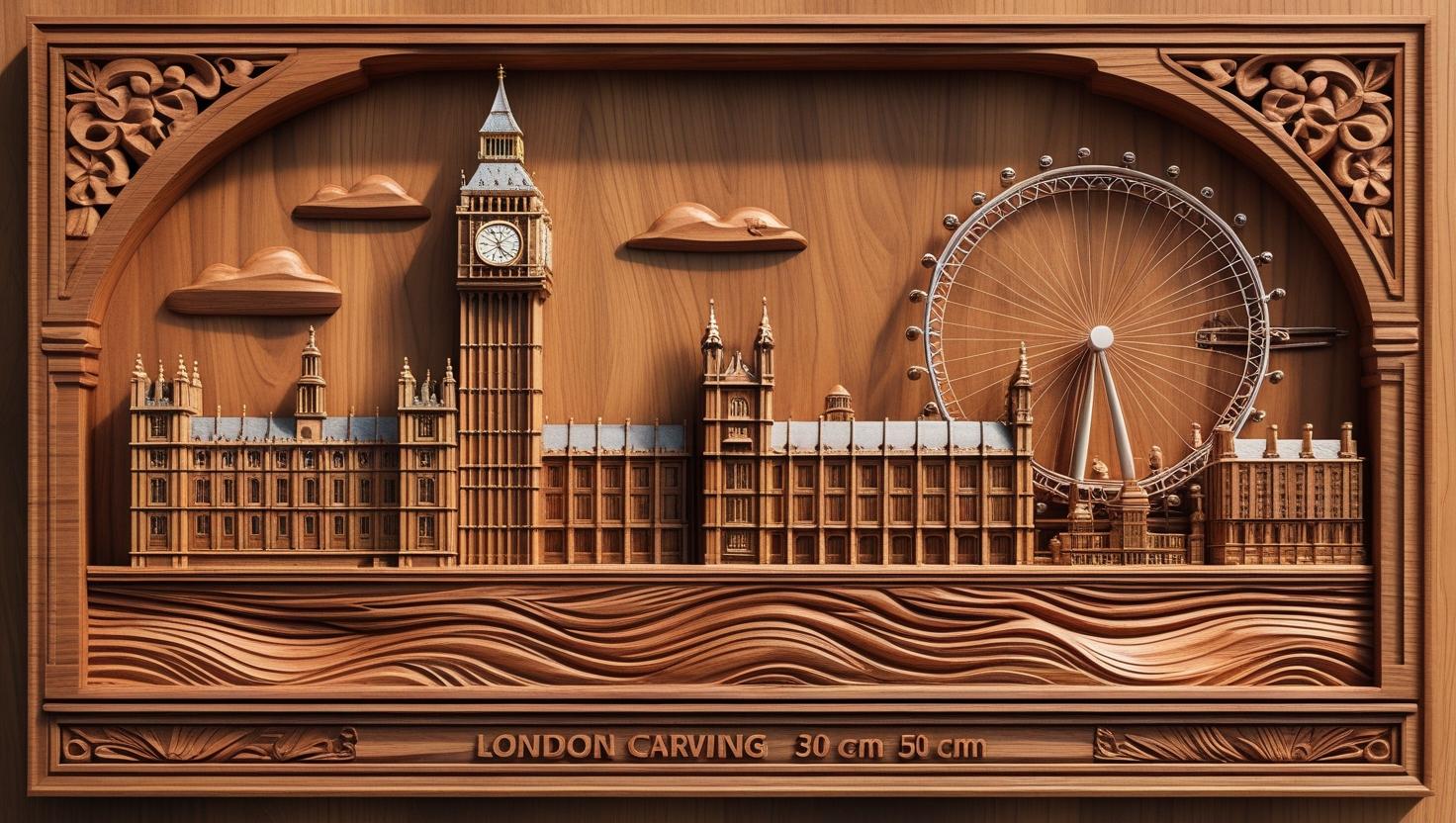 London relief STL depth preview