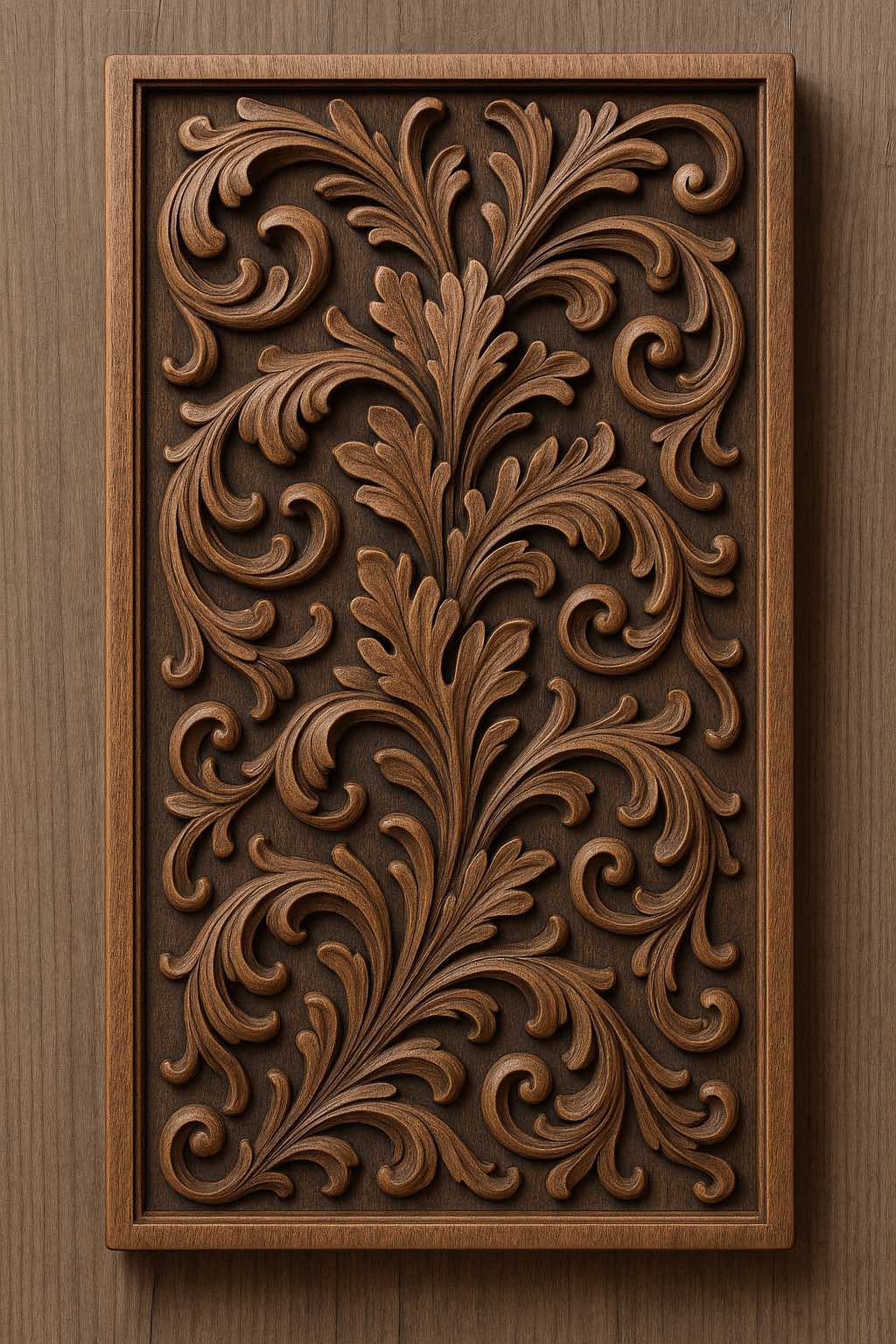 Ornamental Panel STL Model for CNC Router – Floral Relief File - Image 3