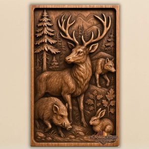 wildlife animals cnc carving file relief