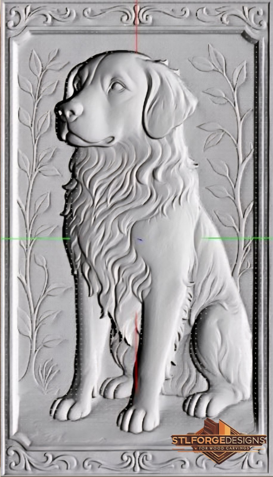 pet portrait cnc stl panel