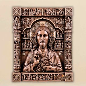 jesus christ icon stl file cnc router 3D relief wood carving
